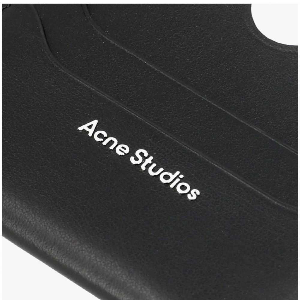 Acne Studios Logo Card Wallet Black  900  Cg0234