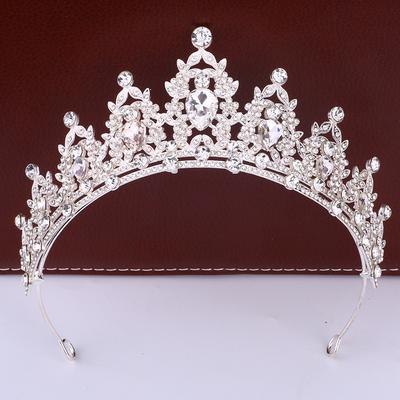 Bridal Crown Headdress Luxury Queen Hairband Wedding Alloy Rhinestone Hair Accessory Crown