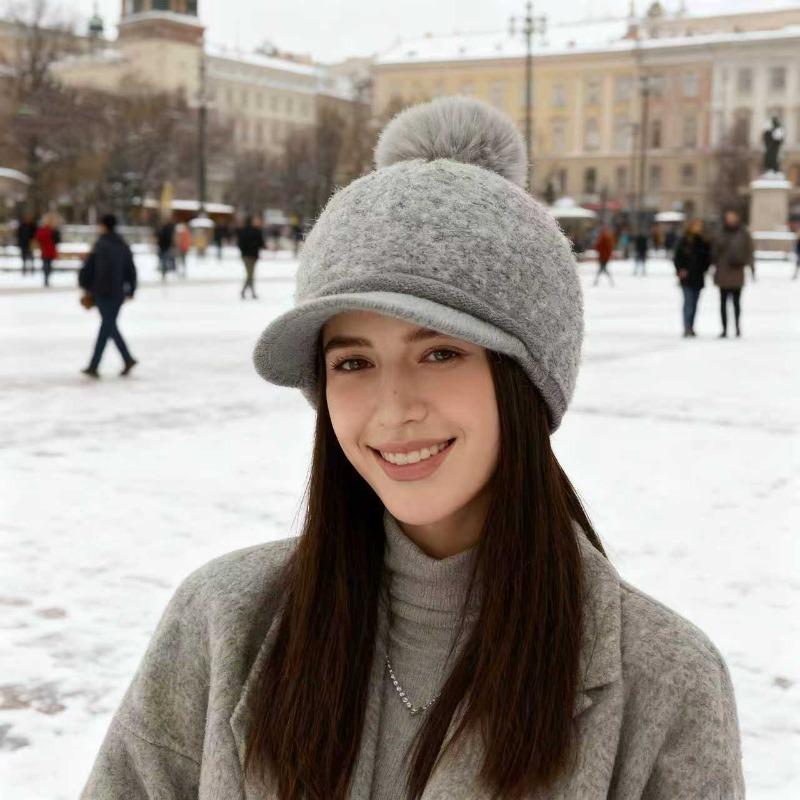 Women S Winter Warm Fleece Lined Baseball Cap For Big Head Korean Style Casual Hat