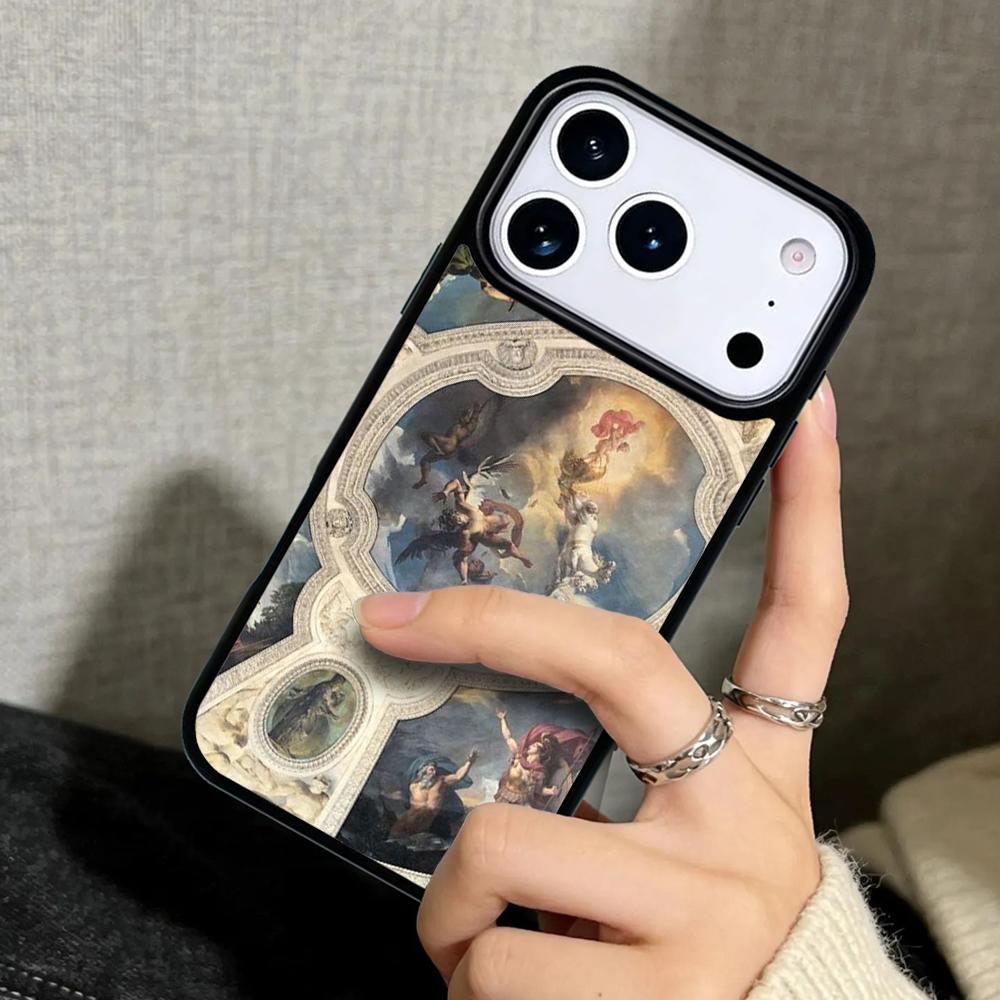 Capa Case for iPhone 17 Air 16 Pro Max 15 Plus 11 13 Mini 14 12 Back Phone Cover Renaissance art Painting cell