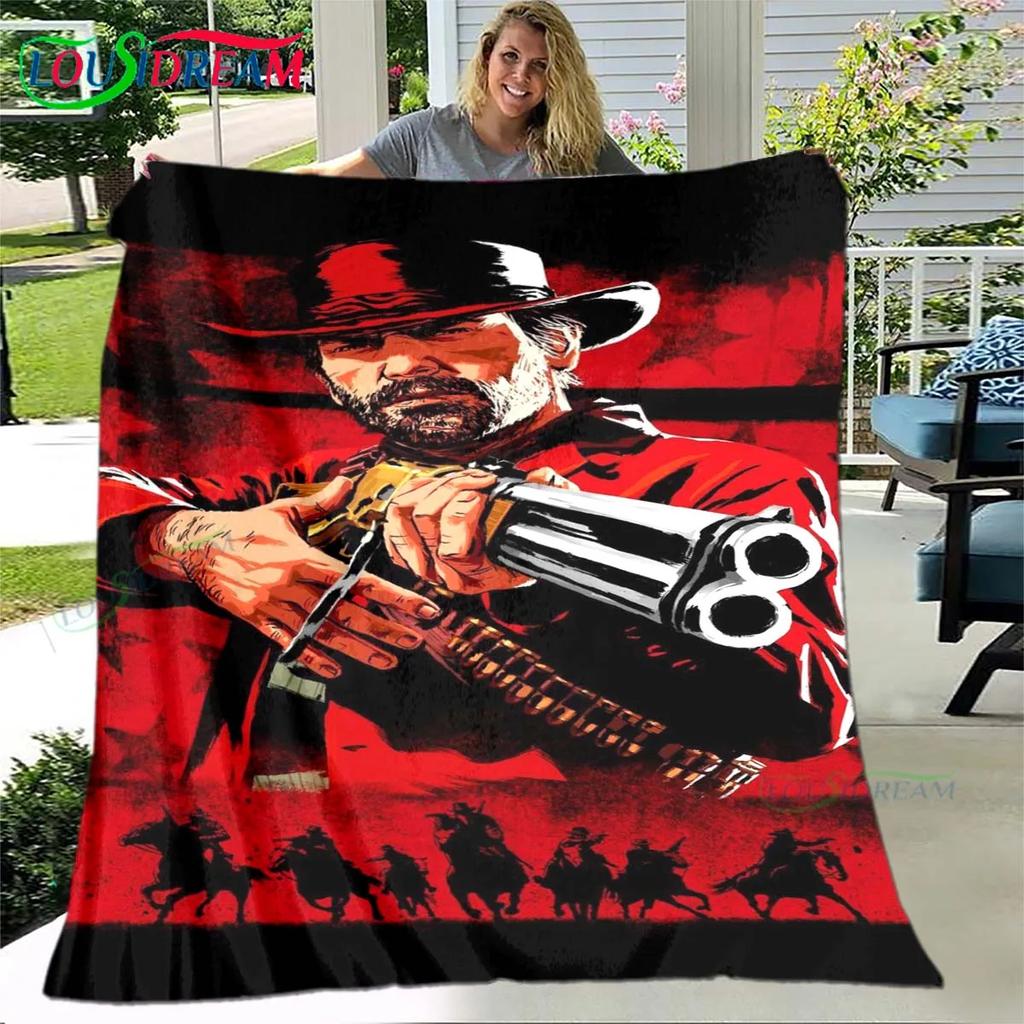 Popular Game Role A-Arthur Morgan Four Seasons Blanket Sofa Cover Travel Bed Plush Blanket Travel Office Break Blanket Gift