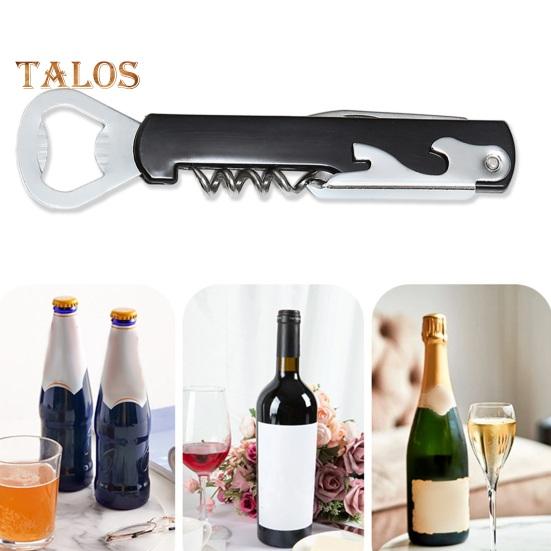 Flaschenöffner, 3-in-1-Design, langlebiger Weinkorkenzieher, Edelstahl-Bieröffner mit Schneider für die Küche zu Hause