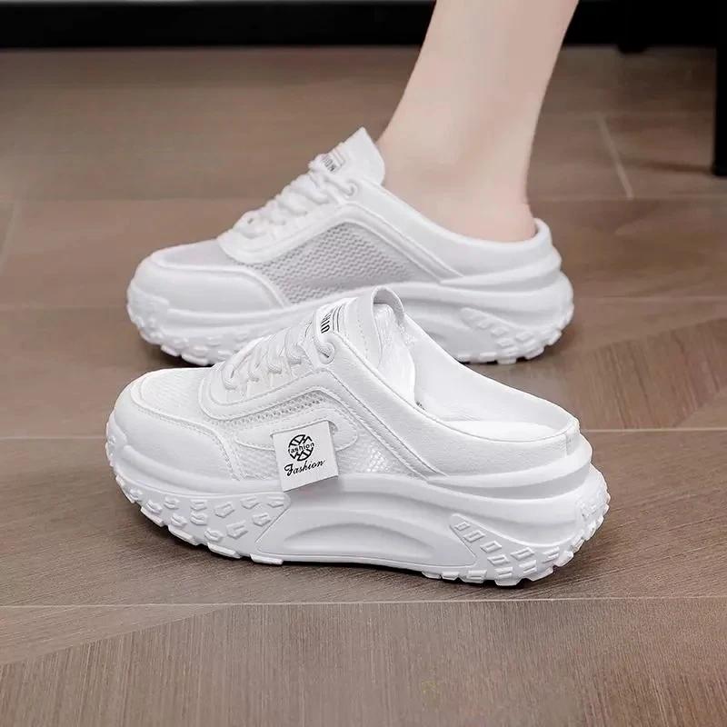 Fashion Women's Slippers and Ladies Sandals Mesh Sports Shoes New Collection Summer Slides Sale Non Slip Vip Original Easy Wears 39 Shoe