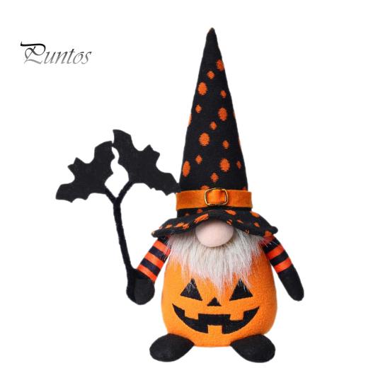 Halloween Feest Tafelblad Accenten Pluche Kabouter Decoratie, Spookachtige Oranje Zwarte Spinnenweb Vleermuis Zweedse Decoraties Tomte Elf Beeldje, Scandinavische Pop