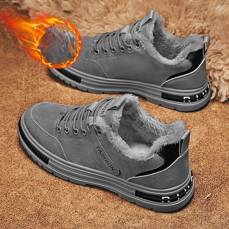 

Men s Shoes with Insulation for Warmth, Casual and Sporty Sneakers, Soft-bottomed Shoes, Cotton Shoes 44 сірий колір