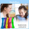 Colorful Stretch Mesh Bead Squeeze Toy Stress Relief Braided Net Tube With Marble 10.5cm Size