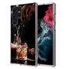 Strong Whiskey With Cigarettes Capa Phone Case For Samsung S26 Ultra S25 Edge Galaxy S23 S21 S20 S24 FE S22 S10 Plus Cover Clear