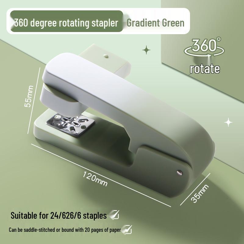 Effort-Saving 360° Rotating Stapler & Staple Remover - Large Size, Durable ABS Material for Students