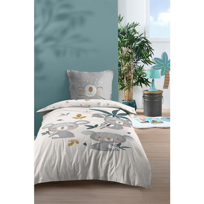 Housse de couette - Koala - 140 x 200 cm - 100% coton - Certifiée Oeko-Tex®