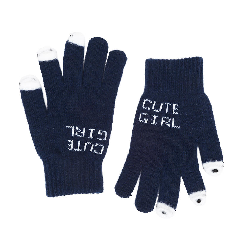 Open Finger Gloves Winter Warm Soft Women Gloves Girls Cute Panda Fingertip Touch Screen Gloves Warm Outdoor Knitted Gloves