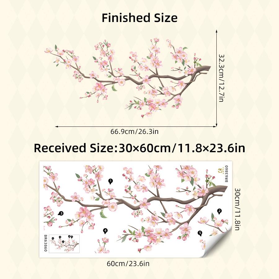 Beautiful Flowers Wall Sticker Living Room Background Home Decoration Decals Bathroom Mirror Decor Beautify Self Adhesive Mural