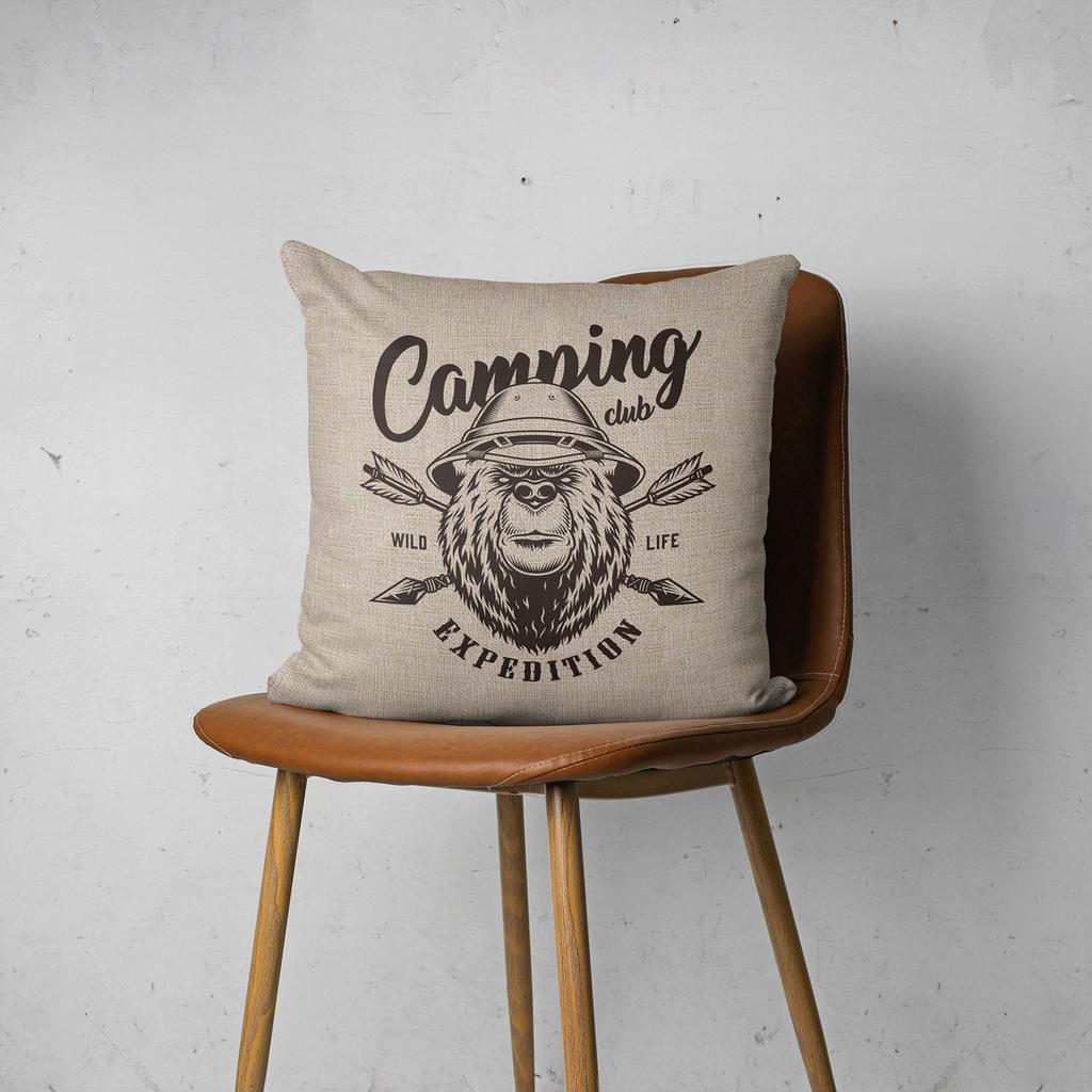 Camping Cushion Cover Square Home Decor Pillow Cover For Sofa Gift Pattern Pillowcase Seat Cushions Kissenbezug 45X45 18X18In