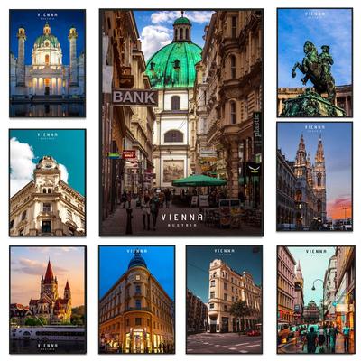 Vienna Famous Cities Scenic Spot Posters Printing Canvas Painting Vienna Building Wall Art Pictures for Living Room Home Decor
