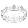 Popular Alloy Electroplated Round Baroque Large Crown Wedding Bridal Hair Accessories Hair Crown Palace Phoenix Crown
