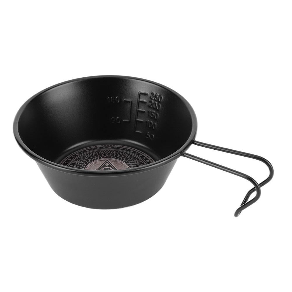 280ml Outdoor Sierra Bowl 304 Stainless Steel Portable Camp Bowl Non-Stick Camping Picnic Bowl for Hiking Camping