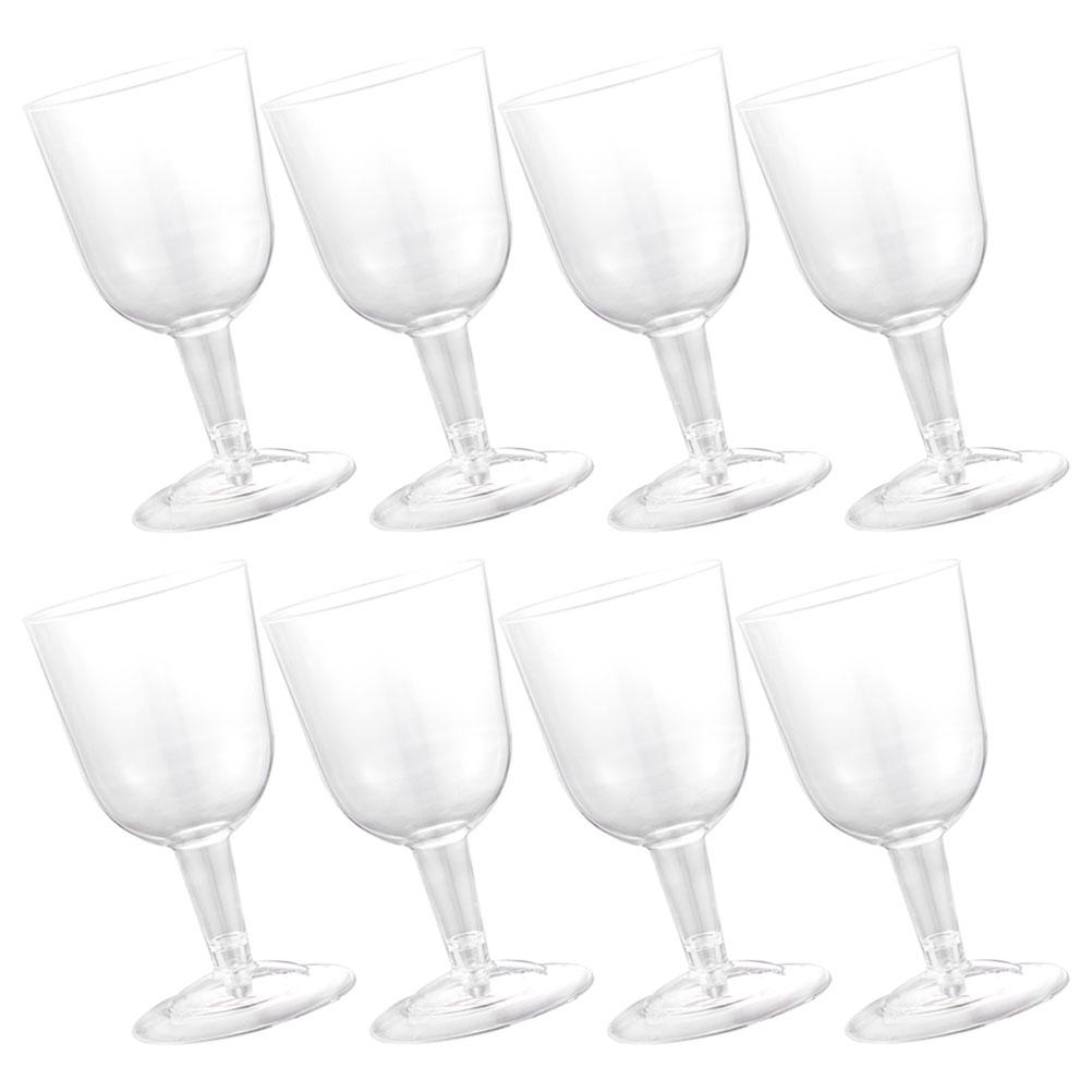 8 Pcs Whiskey Glasses Plastic Beer Mug Disposable Glitter Cups Clear Transparent Tumbler