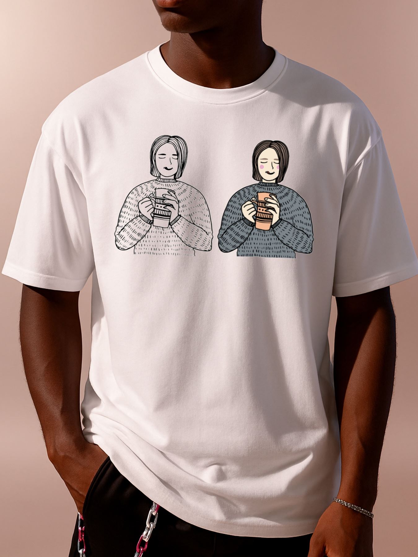 Men s Product Y2K Friends Matching T-Shirts S