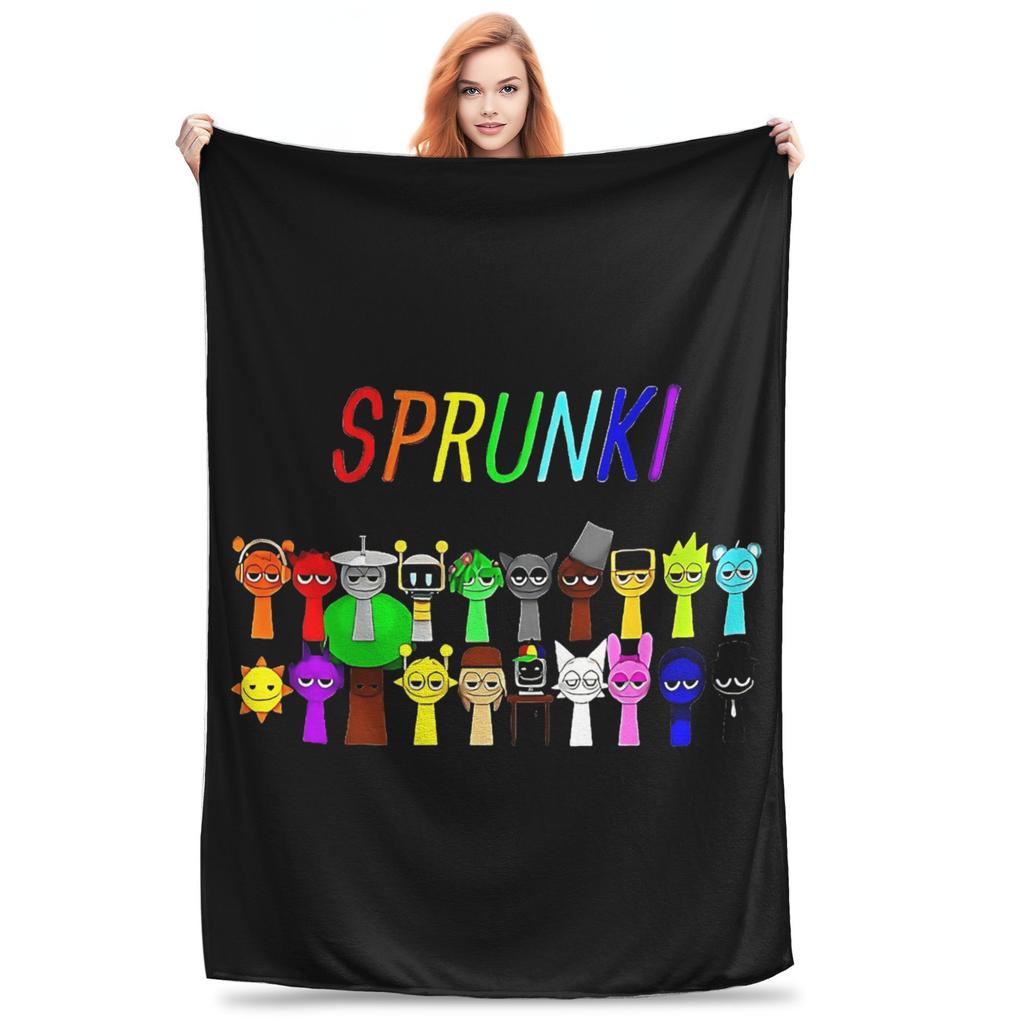 Sprunki Incredibox For Kids Blankets Warm Flannel Sofa Throw Blanket for Home Bedroom Office Throws Bedspread Quilt