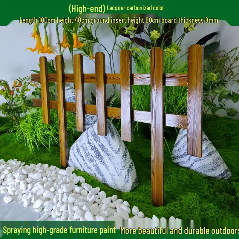 Outdoor Garden Decorative Wooden Picket Fence for Yard and Flower Beds