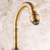 Antique Kitchen Faucets Deck Mounted Single Handle Hot Cold Vessel Sink Mixer Tap Brass 360 Degree Kitchen Bathroom Taps