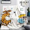 1Pc Calvin and Hobbes Print Flannel Blanket, High quality Comfortable for All Seasons, Home Decor, Warmth and Comfort, Perfect for Christmas Gifts