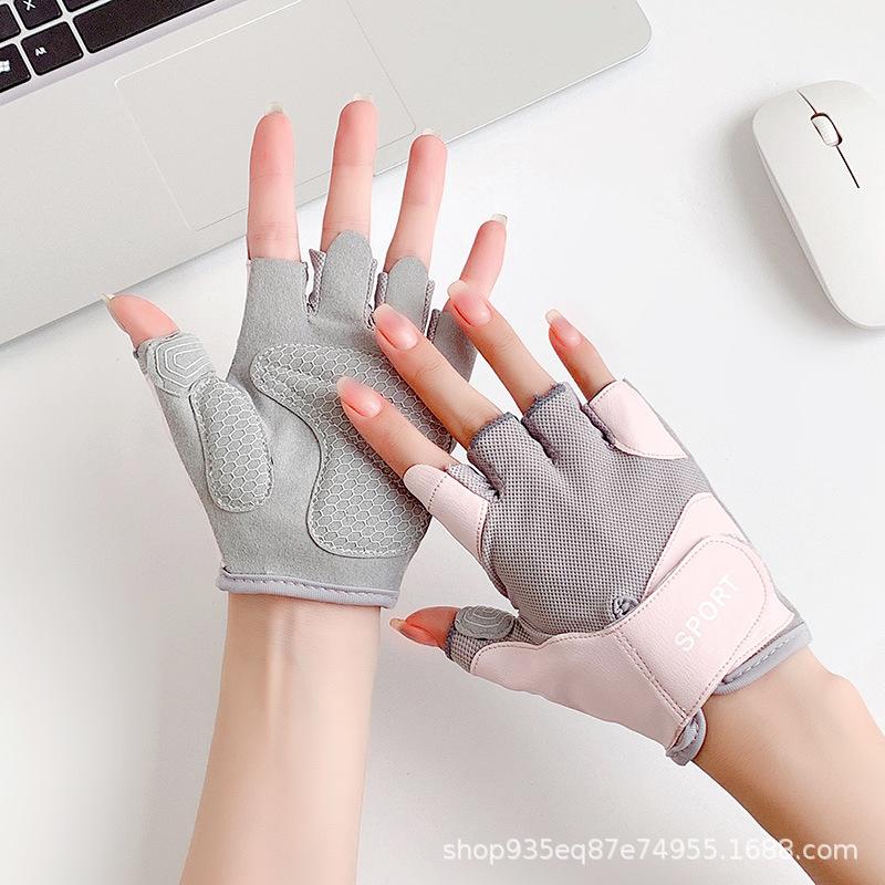 

Summer thin men s half-finger gloves cycling gloves barbell non-slip fitness gloves women s outdoor breathable sports gloves L