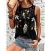 New Ethnic Style Tank Tops Dream Catcher 3D Print Women O-Neck Elegant Vest Off Shoulder Y2k Sleeveless Camisole Woman Clothing