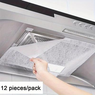 Confezione da 12 Filtri per Cappa Aspirante per Impieghi Gravosi - Coperture a Rete Assorbi-Olio per Ventilazione Cucina, Facili da Installare