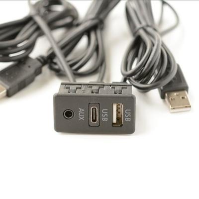 Support de tableau de bord de voiture 150 cm Type Aux Port USB Type-C Panneau Auto Bateau Adaptateur de câble d'extension USB