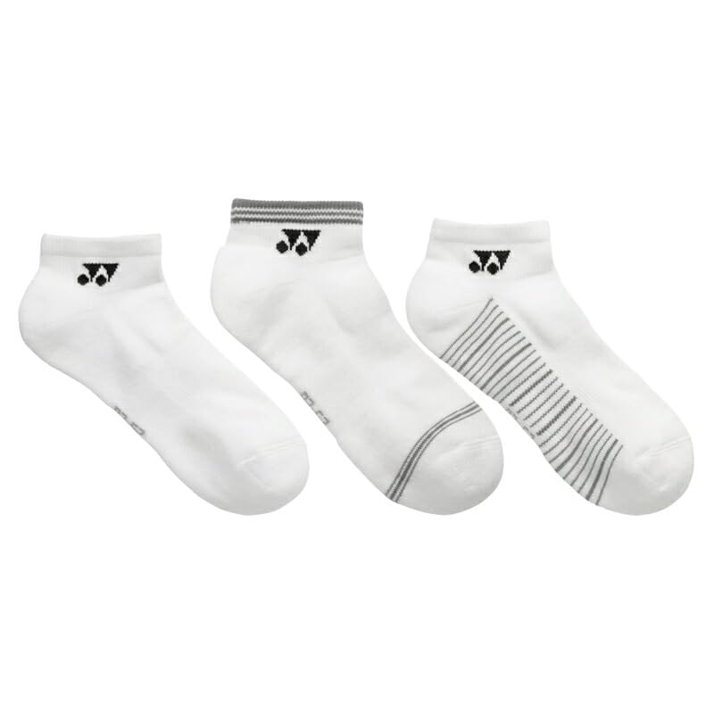 Racket Field Soft Tennis Socks Sports Stickers Yonex Ankle Sneaker-In 3-Pair Set 19264Y 29264Y 19265Y 29265Y Mens Womens (080 Assortment Short Length