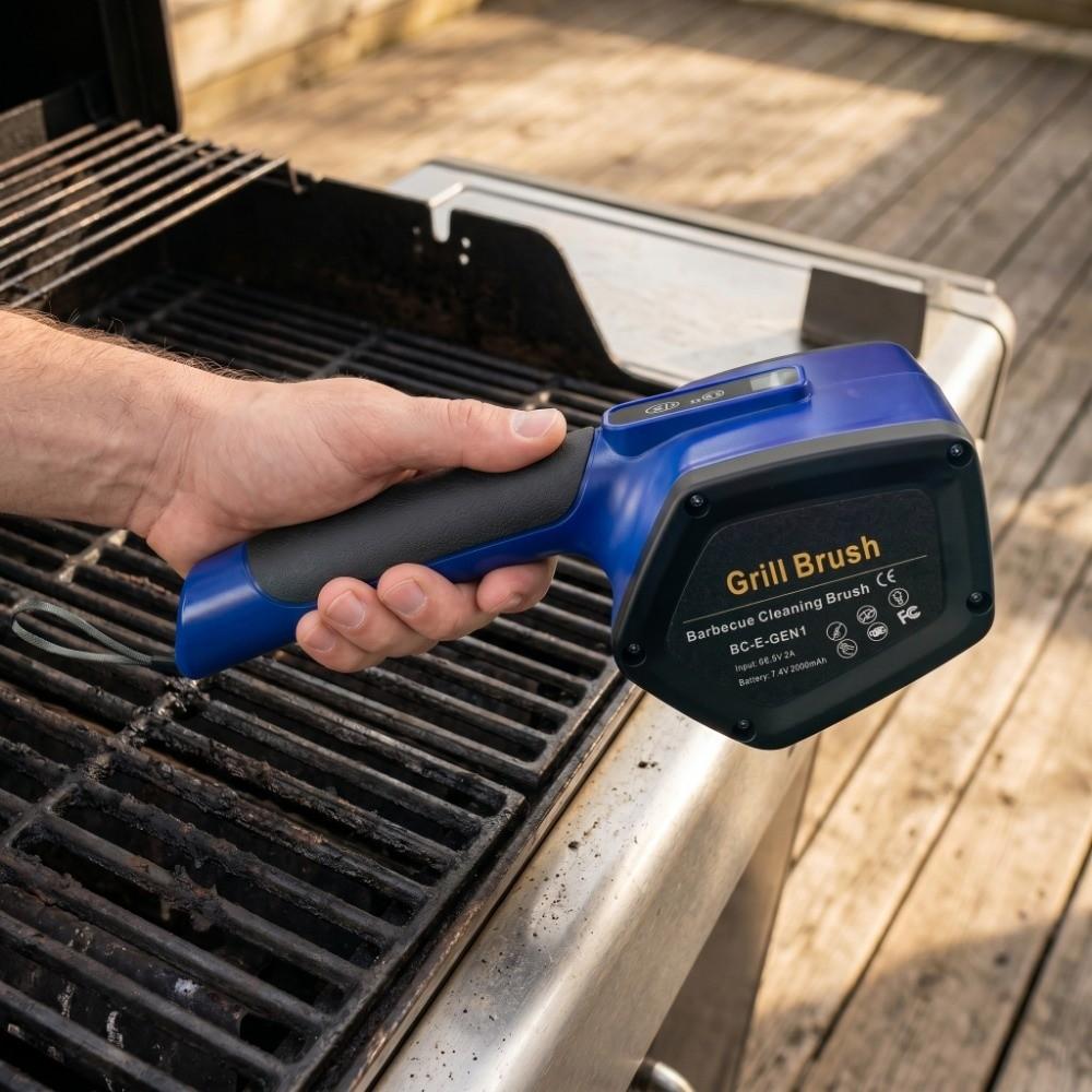 Handheld Electric Grill Cleaner High Power Grill Cleaning Scrub Brush  Outdoor BBQ