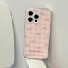 Japanese Style Pink Plaid Bow Phone Case Compatible and Suitable for iPhone15 14 13/12promax