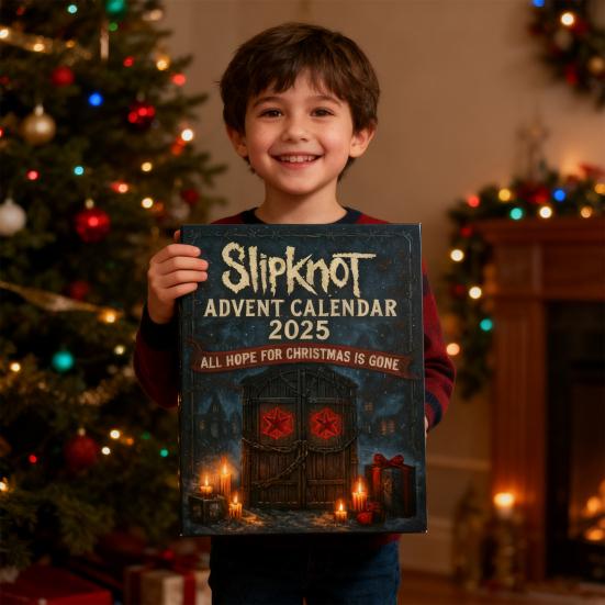 Slipknot Adventní kalendář 24 dní Akrylová ozdoba s jedinečnou tématikou Vánoční odpočítávací dekorace na stromek a sváteční výzdobu