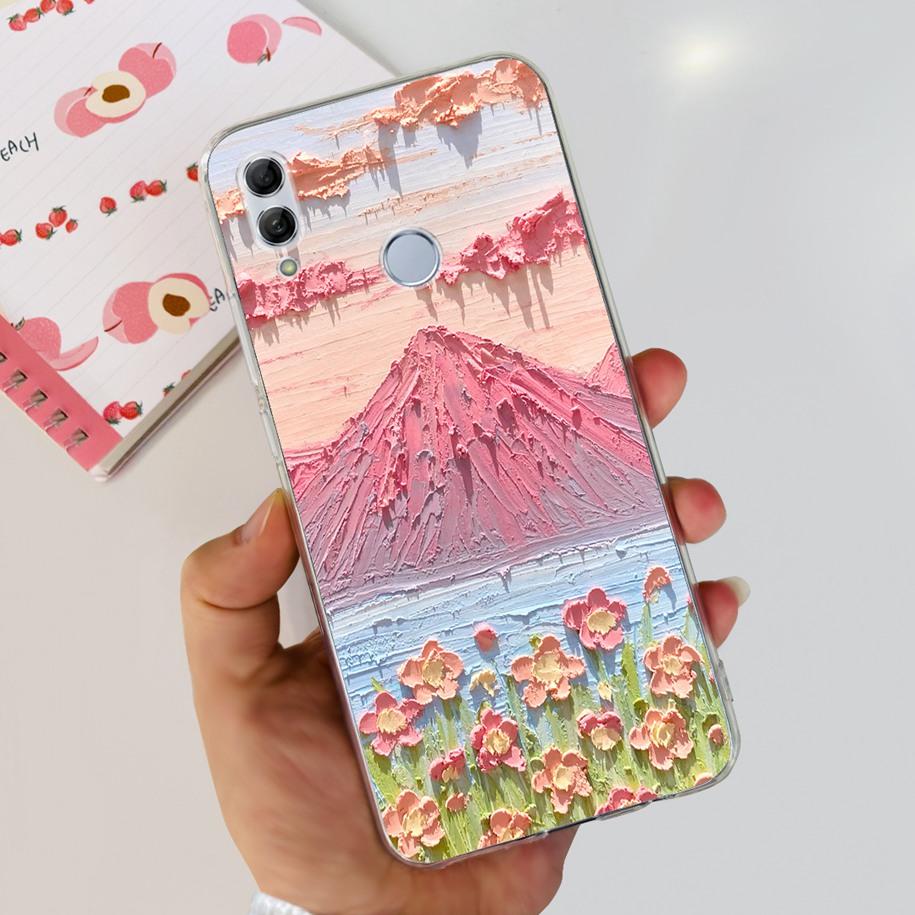 For Honor 10 Lite Case Honor 10i Shockproof Cover HRY-LX1T HRY-LX2 Stylish Flower Soft Silicone Clear TPU Funda For Honor10 Capa