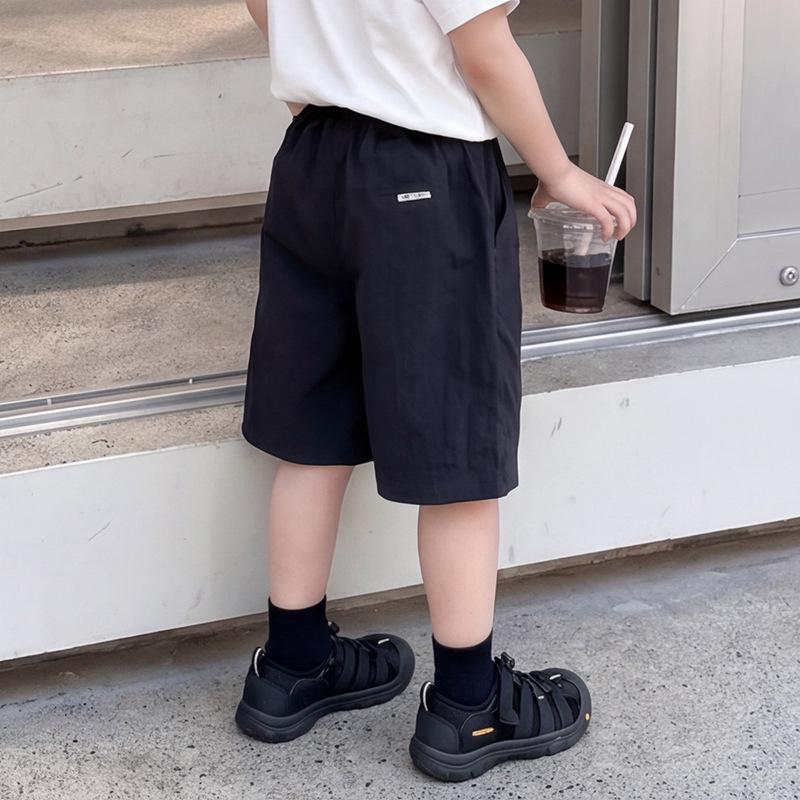 Korean Style Kids' Quick-Dry Cargo Shorts - Casual, Loose Fit for Boys