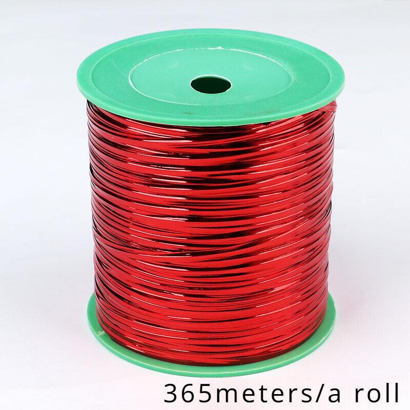 

365 Meter /Roll Twist Wire Tie Multicolor Gift Packaging Wrap Ribbon Rope Food Bread Bag Plastic Clip Binding For Gift Packing 365M