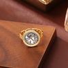 Vintage Court Style Portrait Adjustable Ring, Minimalist Fashion Chic Open Band, Unique Elegant Statement Jewelry Gift