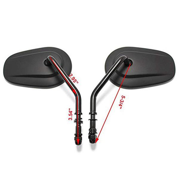 1 Pair of Rearview Mirrors for Harley Davidson XL 883 1200 (1987-2019)