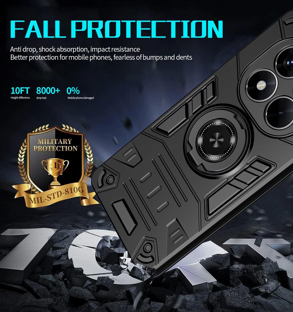 For Redmi Note 14 Pro Plus  Armor Shockproof Phone Case For Redmi Note14 Pro+ Soft TPU Frame Hard Plastic Protective Back Cover