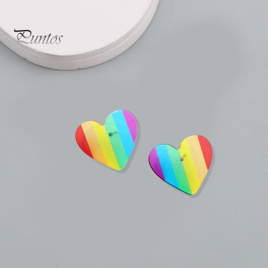 

1 пара сережок серії «Веселка» Креативні милі легкі геометричні фігури «Любовний лист» на ланцюжку Сережки-гвоздики Елегантні ювелірні вироби в подарунок C