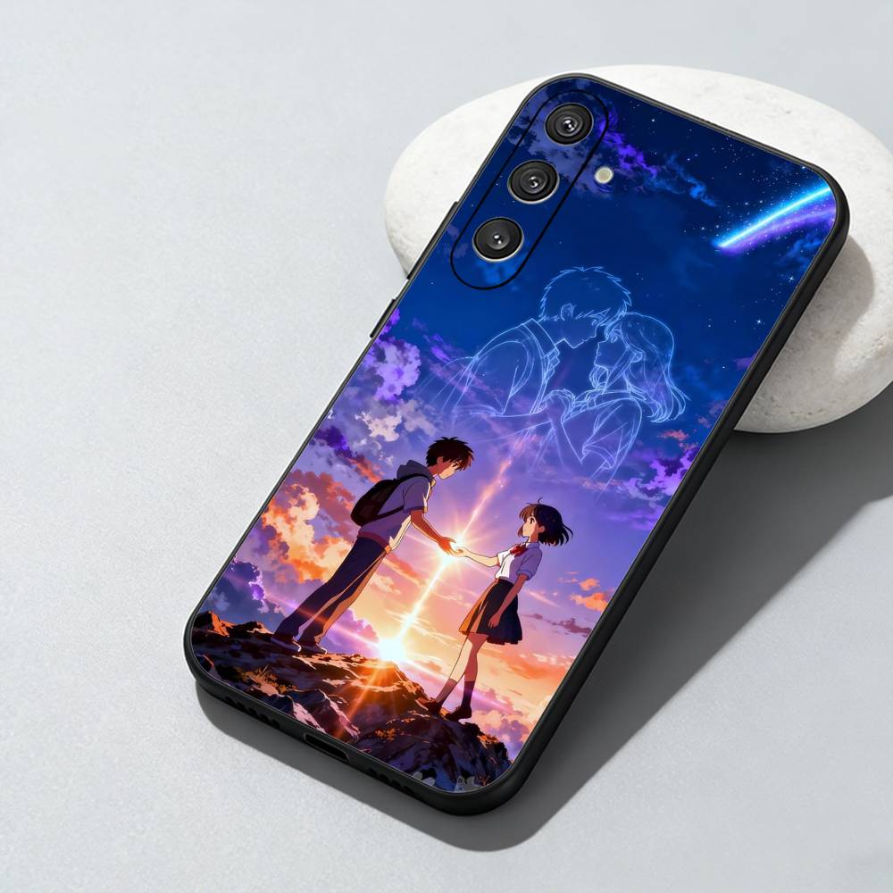 Anima Film Y-Dein Name Paar Handyhülle Für Samsung Galaxy A73,A72,A71,A70,A52,A51 Andere Weiche Schwarze Hülle