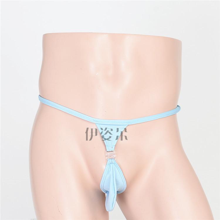 Hot-selling New Sexy Dew PP Men's T-pants, Black Sex Fun Elastic Sex Fun Thong Low-rise Men's Thong