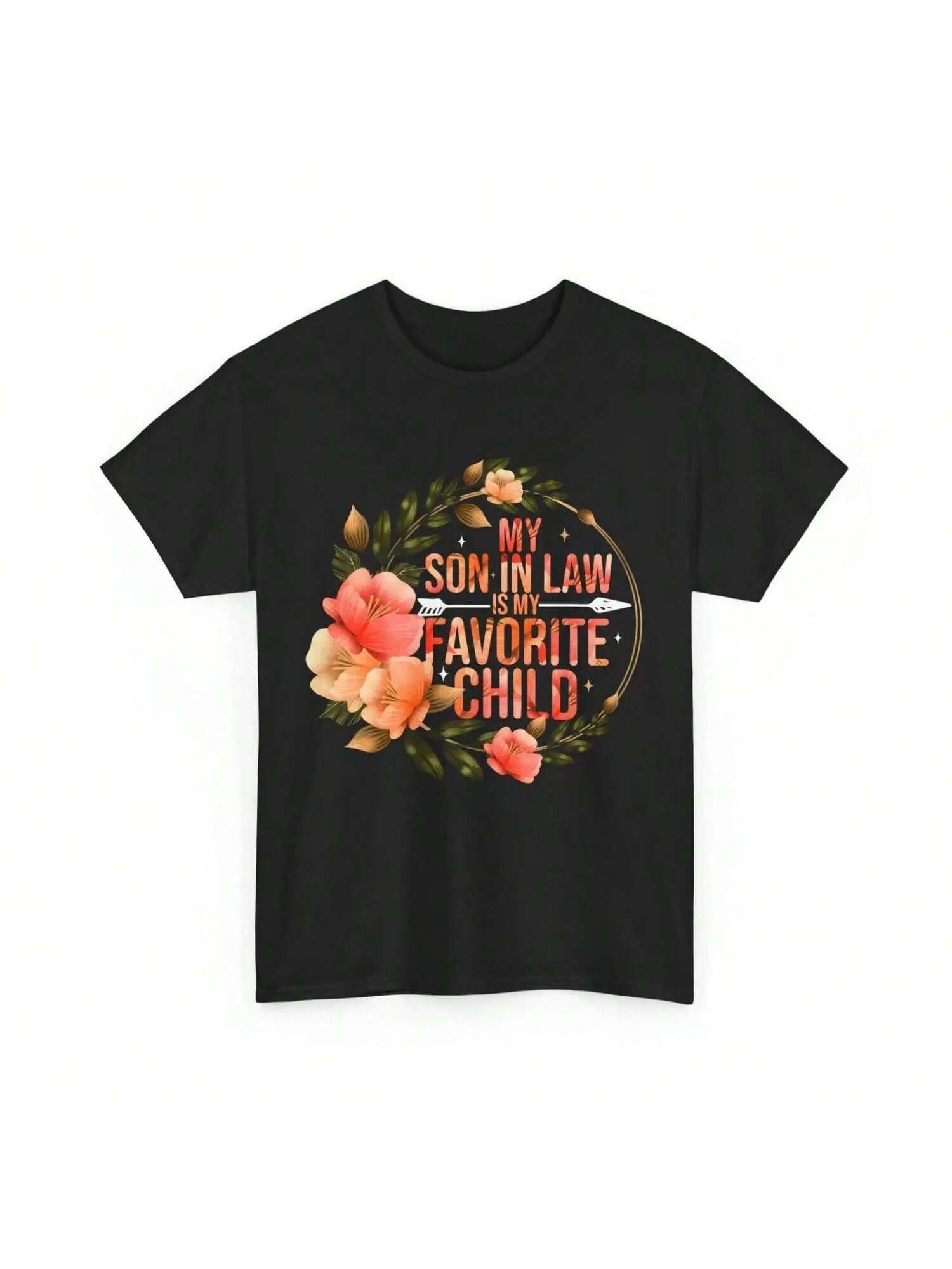 Mother In Law Son T Shirt My Is Favorite Child Floral S разноцветный