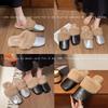 Mules Women Slippers 2025 Trend Fur Warm Soft Woman Shoes Square Toe Flats Casual House Cotton Shoes Winter Walking Cozy Boots