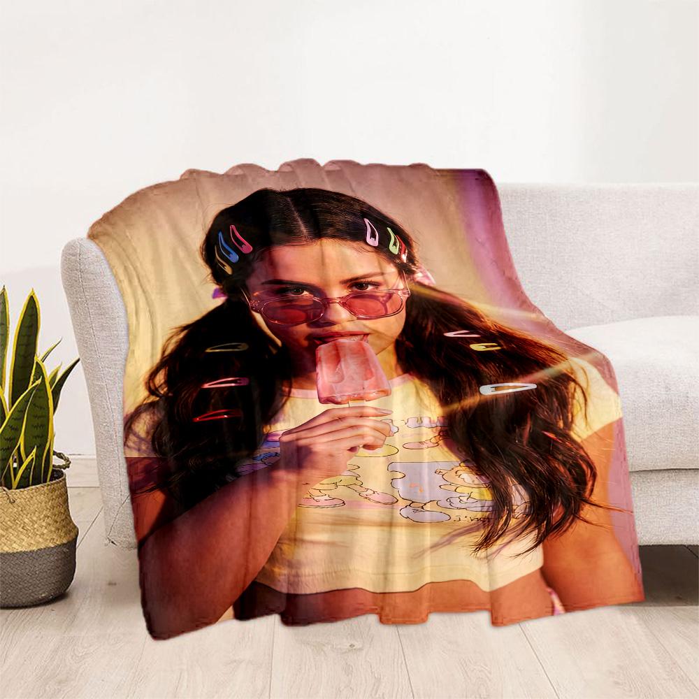Selena Gomez1 Blankets Are Suitable for Living Rooms,making Them an Ideal Choice for Outdoor Travel and Gifts.