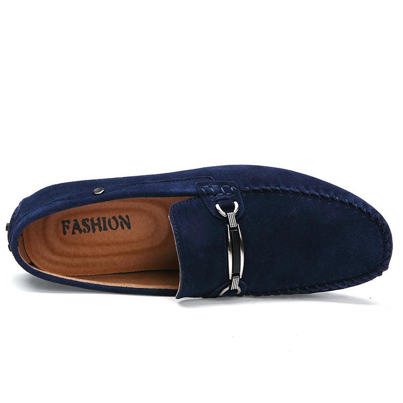 Casual Shoes Men Suede Leather Man Loafers Luxury Men Boat Shoes Handmade Men Slip On Driving Shoes Male Moccasins Comfy Italian