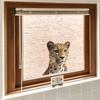 Powerful Leopard Balcony Glass Window Home Background Beautification Window Stickers