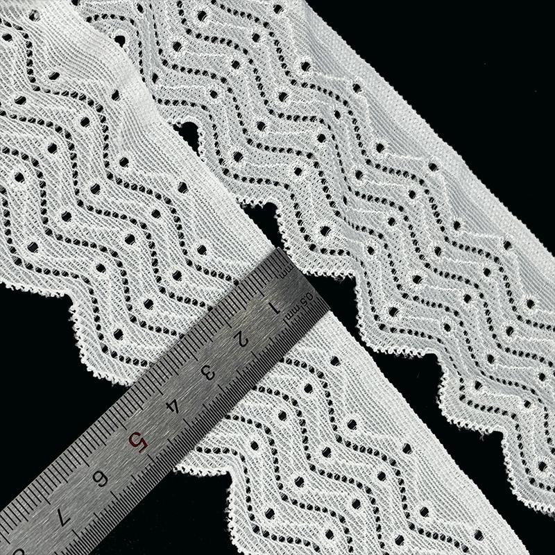 WH80012 High Quality White Elastic Lace Can Be Customized and Dyed for Underwear and Socks Lace чёрный