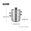 SUPOR 26cm 3-Layer 304 Stainless Steel Steamer Pot