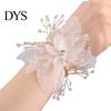 Wrist Corsage Elegant Comfortable Touch Anti-Wear Bride Bridesmaid Bracelet Flower for Wedding Engagement